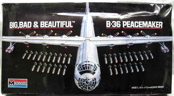 Monogram 1/72 B-36 or RB-36E Peacemaker - Big Bad and Beautiful Issue, 5707 plastic model kit